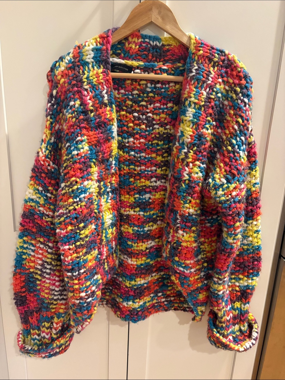 Urban Outfitters Multicolor Chunky Open-Front Cardigan